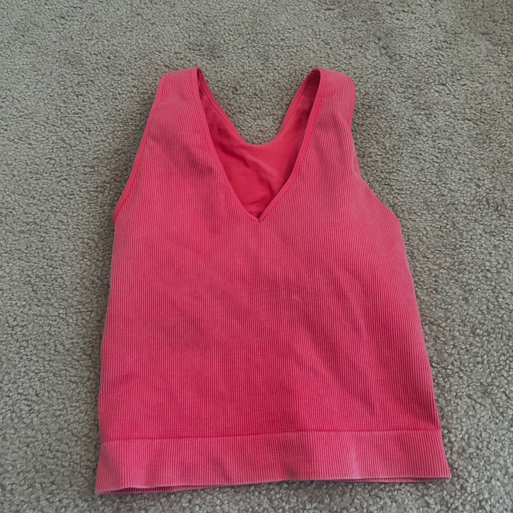 Target V neck pink tank top, built in padding